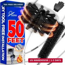 Holikme 50Ft Dryer Vent Cleaner Kit - Flexible Lint Brush for Deep Cleaning picture