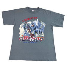 Vintage 90s Alpengeist Busch Gardens Shirt Large Yeti Roller Coaster I Survived picture