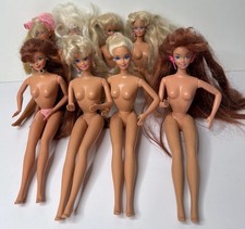8 Doll Lot Of Vintage Barbie Dolls 80s & 90s Assorted Dolls No Clothes As-Is B3 picture