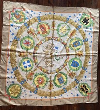 Hermes Carre 90 Silk Scarf Emblèmes de l'Europe EU Very Good Condition picture