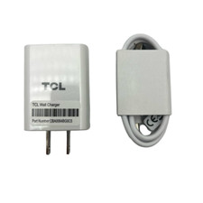 TCL 5V 3A Wall Charger USB Port USB-C Cable Fast Travel Power Adapter for Phones picture