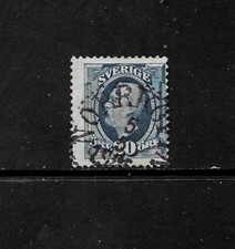 Sweden Stamp-Scott # 60 - 20 o  -Used/VLH-OG- 1891-1904 picture