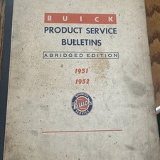 VINTAGE 1951 1952 BUICK PRODUCT SERVICE BULLETINS NICE NEXT DAY SHIPPING picture
