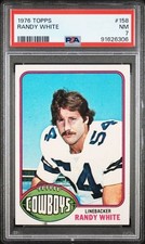Graded 1976 Topps Randy White #158 Rookie RC Football Card PSA 7 NM picture