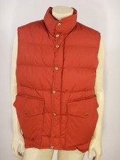 Vintage 80s CLASS 5 Men’s Red Orange Puffer Vest BTTF Marty McFly Size XL picture