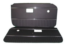Pair Black Door Panels with Chrome for MG MGB 1970-1980 picture