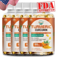 Turmeric Curcumin Ginger 1950mg Black Pepper Extract Complex 120/240/480 Capsule picture