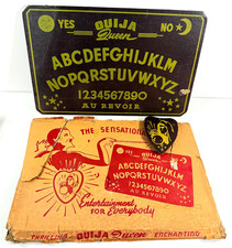 vtg RARE 1940's Ouija Queen Board w/ Box & Planchette  picture
