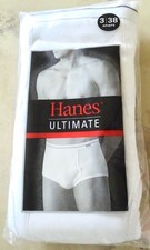 Vintage Hanes Ultimate Briefs Men's Size 38 White 3pk 2003 Underwear picture