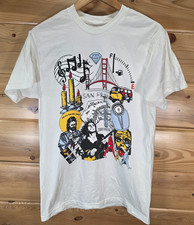 Double Wonderful San Francisco Psychedelic Collage Graphic T-Shirt Men Medium picture