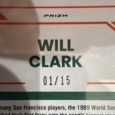 PANINI 2026 DONRUSS OPTIC WILL CLARK SAN FRANCISCO GIANTS #74 BLUE VELOCITY 1/15 picture