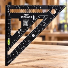 Spec Ops Elite Fury 7.5 in Rafter Square Level Vial Compass Holes Black picture