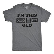 Mens Funny T Shirts Im This Old Sarcastic Retro Video Tape Graphic Novelty Tee picture