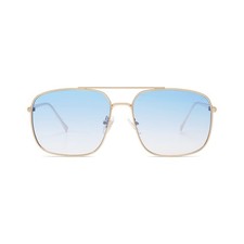 SOJOS Trendy Square Aviator Sunglasses for Women Men, Gold Frame Light Tint G... picture