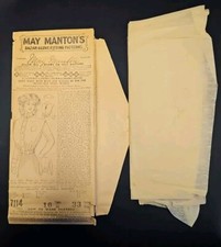 Antique 1910s May Mantons 7114 Sewing Pattern Shirt Waist w/Body Sleeves in One picture