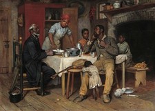stunning oil painting handpainted on canvas- ‌ ‌A Pastoral Visit‌ picture