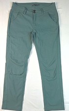prAna Halle Women's Green Stretch Cargo Roll Tab Flappy Pocket Pants Size 6  picture