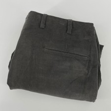 Oxxford Clothes Men's Charcoal Gray Corduroy Pleated Cuffed Trousers Pants 40W picture