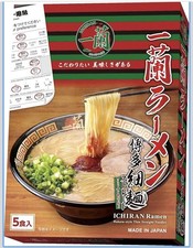 ICHIRAN Ramen Hakata Thin Straight Noodles Tonkotsu Soup 5 Servings Japan Food picture