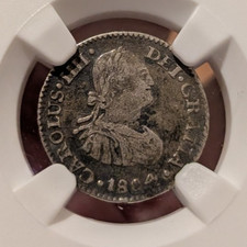 1804 Mexico 1/2 Reale Mexico City Mint NGC VF35 **beautiful in hand** picture