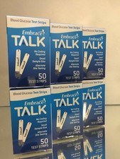 Embrace TALK Blood Glucose Test Strips 300 Count.  EXP 07/2027  picture