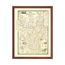Old Map of Oneida County, NY 1852 - Vintage New York Art picture