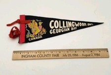 Vintage Collingwood Felt Pennant Ontario Canada  picture