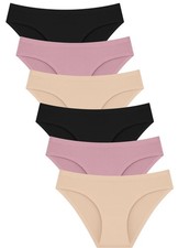 FINETOO 6 Pack Women’s Seamless Hipster Underwear No Show Panties Invisibles S picture