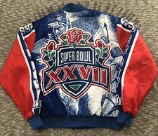 VINTAGE LOCKER LINE NFL ‘93 SUPER ROSE BOWL XXVII Fanimation JACKET Sz XL Rare picture