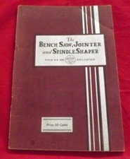 Walker Turner Bench Saw, Jointer & Spindle Shaper Manual – Original 1935 Print picture