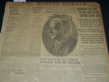 1907 AUGUST 31 THE BOSTON HERALD - ARCHBISHOP WILLIAMS IS DEAD - BH 230 picture