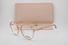 NEW CHLOE CH 0033O 003 CLEAR BROWN GOLD AUTHENTIC EYEGLASSES 51-18 picture