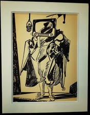 STEPHEN RONAY (1923-1998) Original Limited Edition Lithograph 1950s SIGNED TV picture