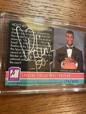 **Crazy RARE** 1991 Arena Holograms David Robinson AUTO /250 Gorgeous Silver AU picture