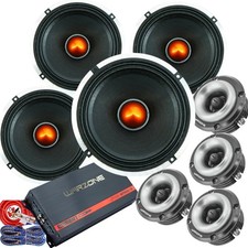 4x Warzone WZL6 + 4x WZ20TW + WC1200.4D 1200W Amp + Gravity PK3 4GA Kit picture