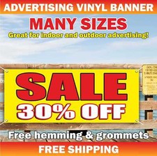 SALE 30% OFF Advertising Banner Vinyl Mesh Sign clearance holiday discount deals picture