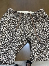 Akimbo Club Leopard Print Straight-Leg Sweatpants - Size XL - Heavyweight Cotton picture