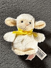 Vintage Russ Berrie Mini Lamb White Plush Chamois Luv Bunch 3.5” - Brand New picture
