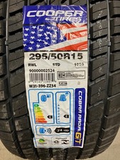 2 New 295 50 15 Cooper Cobra Radial G/T Raised White Letter All Season Tires picture
