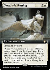 MTG Songbirds' Blessing Extended Art - Wilds of Eldraine Commander #043 picture