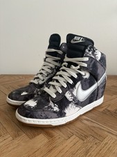 VTG DS NIKE DUNK SKY HI 543258 004 HIDDEN WEDGE PRINT BLACK SIZE 8 VINTAGE MAX picture