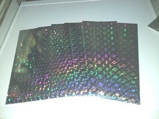 5X HOLOGRAPHIC SILVER PAPER 30X21 CM/1 SIDE/ picture