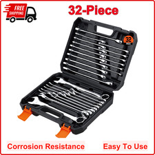 HORUSDY 32PCS Combination Wrench Set Inch mm 1/4