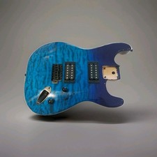 NEW LOADED DUAL HUMBUCKER DOUBLE CUTAWAY SUPER STRAT STYLE BODY BLUE FAST SHIP picture