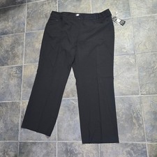 new Studio 1940 Dress Pants Women 28W Long Black Melissa Fit Wide Leg Stretch picture