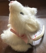 VTG  Boyds White Mouse Plush Brie Archive Collection Pink ribbon NEW ( Other) picture