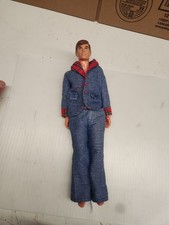 Vintage Barbie Ken 12in  Doll 1968 Mattel Denim Outfit Brown Hair Blue Eyes Nice picture