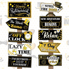 Retirement Party Decorations 20 Pieces Happy Retirement Party Signs picture
