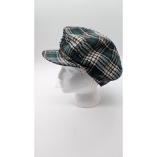 The Blarney Hat From Ireland Green Plaid Newsboy Cabbie Cap Irish Wool Blend picture