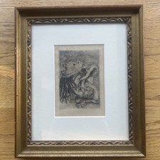 Pierre August Renoir “La Chapeau Épinglé” Etching Collector’s Guild Framed picture